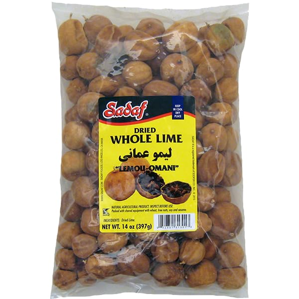Sadaf Dried Lime Whole - Limu Omani - Natural Dried Limes for