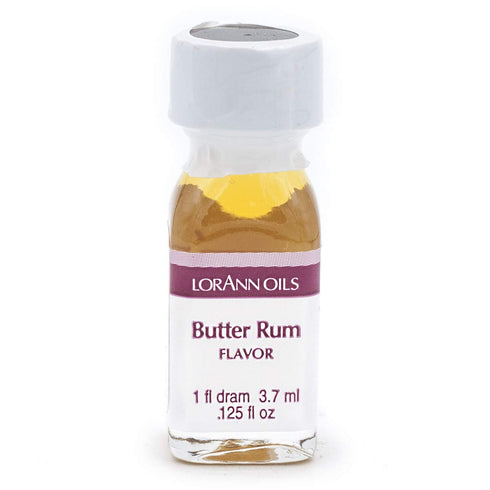 LorAnn Oils Super Strength Flavoring - Butter Rum, Pack of 2, 0.125 fl oz - 4X Stronger for Candy Making