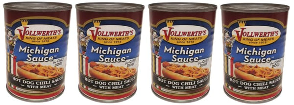 Generic Pack Of 4 Michigan Sauce Hot Dog Chili Sauce With Meat, 10