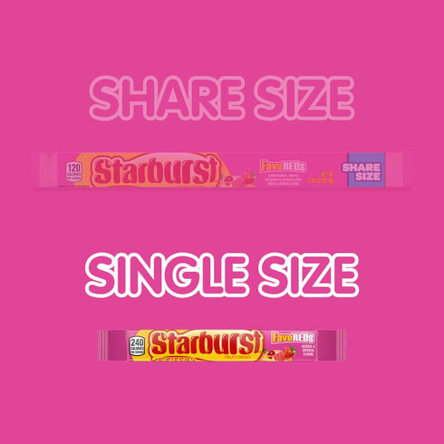 by Starburst Pack, 24 Packs, STARBURST FaveREDS Chewy Candy Bulk Full Size Red Candy Bulk Box