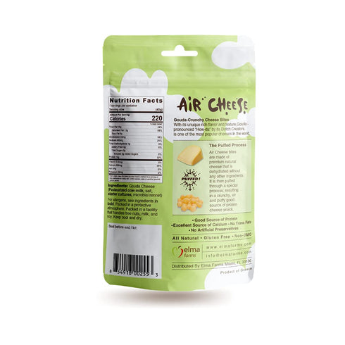 16g Pack 8 1.42 OZ Packs) AIR CHEESE Low Carb Keto Friendly Protein Puffs | Protein Per Serving | Crisp, Gluten Free