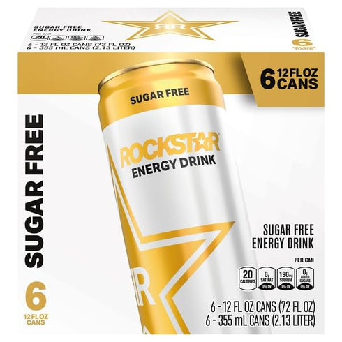 Rock Star Energy Drinks Rockstar, Sugar Free Energy Drink, 12 Fl Oz