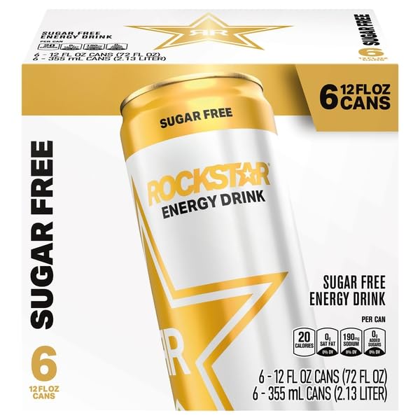 Rock Star Energy Drinks Rockstar, Sugar Free Energy Drink, 12 Fl Oz