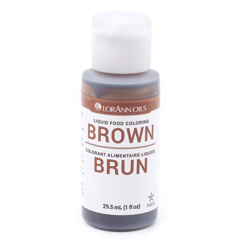 LorAnn Brown Liquid Food Color, 1 Ounce Squeeze Bottle