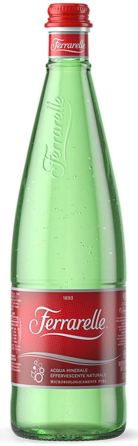 Ferrarelle 11.2 Oz (6 Pack, 67.2 Oz) Sparkling Water, Natural Mineral Water, Glass Bottle Total