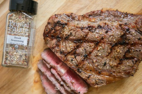 Primal Palate Organic Steak Seasoning, Certified Organic, 7.2 oz Resealable Bag