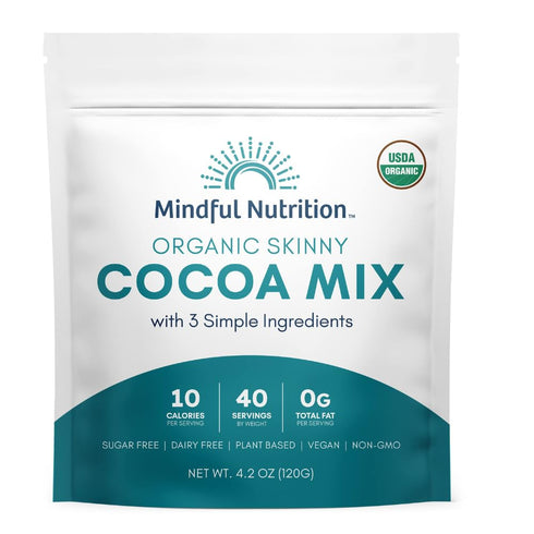Mindful Nutrition Organic Skinny Hot Cocoa Mix - 40 Servings - Sugar