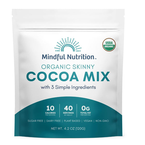 Mindful Nutrition Organic Skinny Hot Cocoa Mix - 40 Servings - Sugar