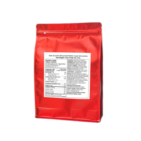 1.1lb/500g Mkostlich Jujube Date, Pitted Dates Bulk, Chinese Red Date, Large-size Jujubees, Sweet Dried Jujube Fruit