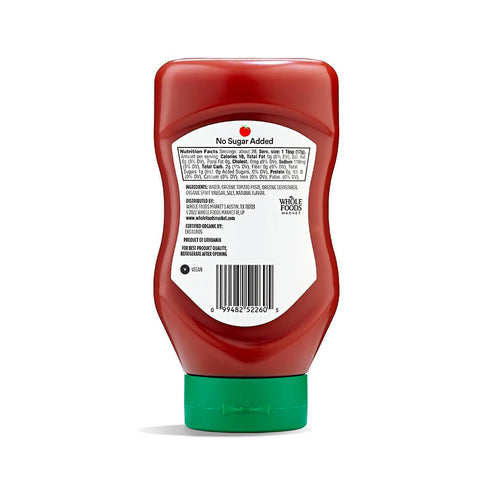 365 16.6 OZ (Pack 2) by Whole Foods Market Organic No Sugar Added Ketchup