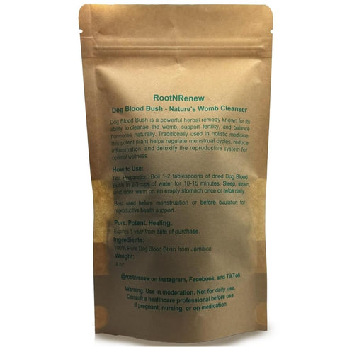 Generic 100% (4 oz) Jamaican Dog Blood Herb - Natural Wild-Harvested Dog Blood Bush Tea, Dried Herbal Leaves