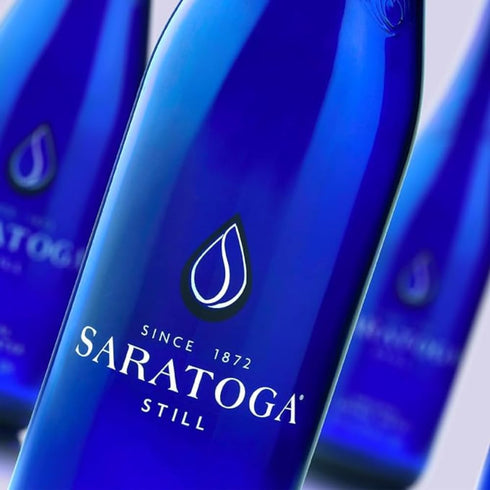 Snack Mass 12oz (3 Pack) Saratoga Still Natural Spring Water, Glass Bottles