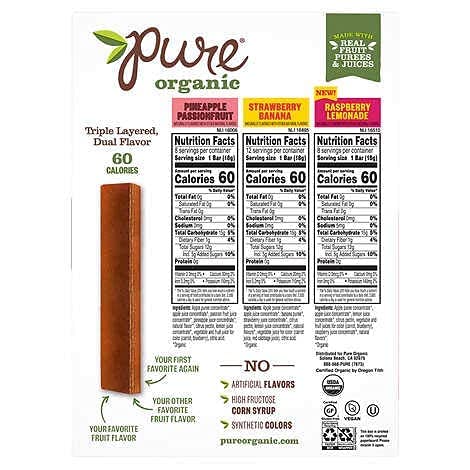 BUTO 2 Pack, 28 3 Gourmet Kitchn Pure Organic Layered Fruit Bars Variety | Bars Each | Different Flavors: Raspberry