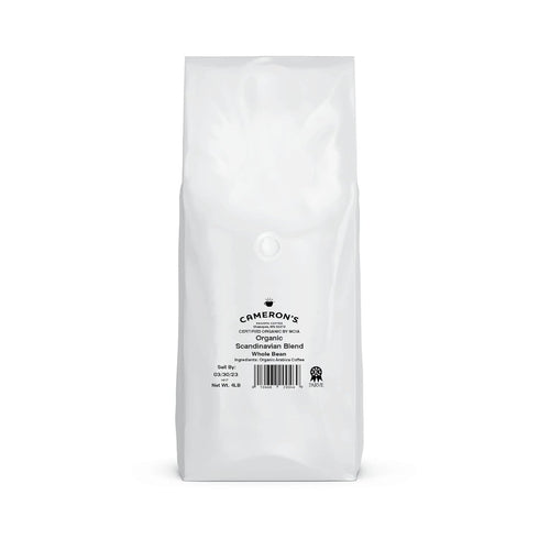 4 Cameron's Coffee Roasted Whole Bean Coffee, Organic Scandinavian Blend, Pound
