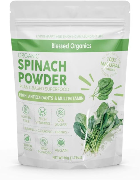 Generic 24 Pure Spinach Powder - 50g | Organic Leafy Green Superfood |