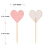 Donoter 48 Pcs He Asked She Said Yes Cupcake Toppers, Diamond Ring Heart Cake Picks for Wedding Party