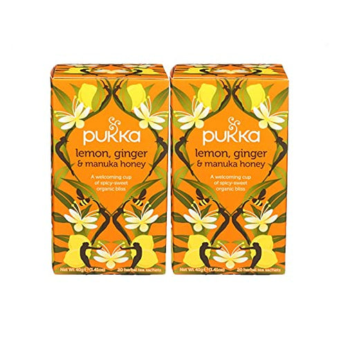 Pukka Herbal Teas Tea - Organic - Lemon Ginger and Manuka Honey