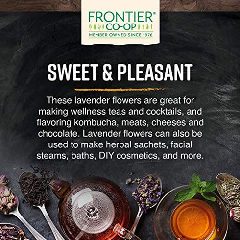 2.72 oz (77 Frontier Co-op Organic Lavender Flowers, g)