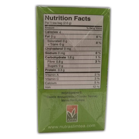 30 Triple Leaves Brand Nutra-Slim Tea, Regular Strength Dieters' Tea - Dietary Detox, Tea Bags