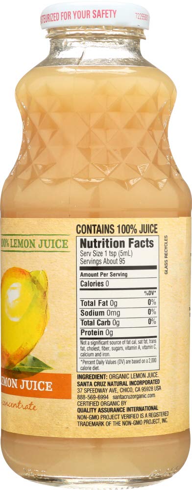 100% Santa Cruz Juice Lemon Org