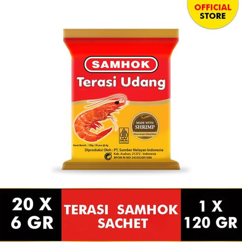 Generic 20sachet (Pack 1) Samhok, Indonesian Shrimp Paste, Terasi Udang
