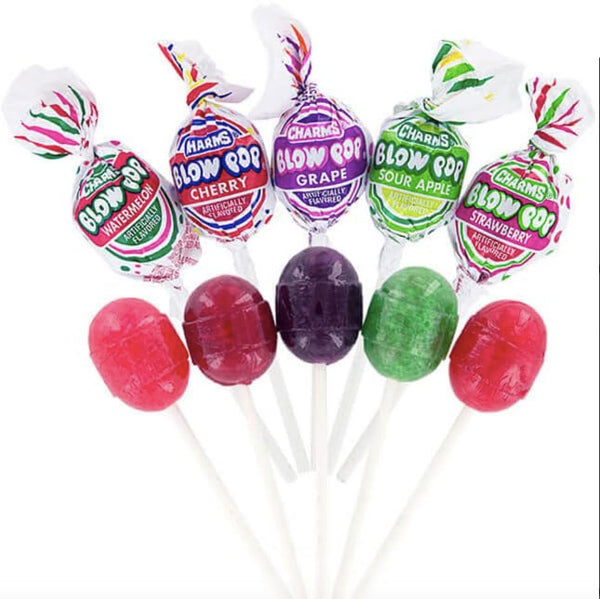 Charms Assorted Fruit Flavor Blow Pop Lollipops, 3 LB Bulk Bag