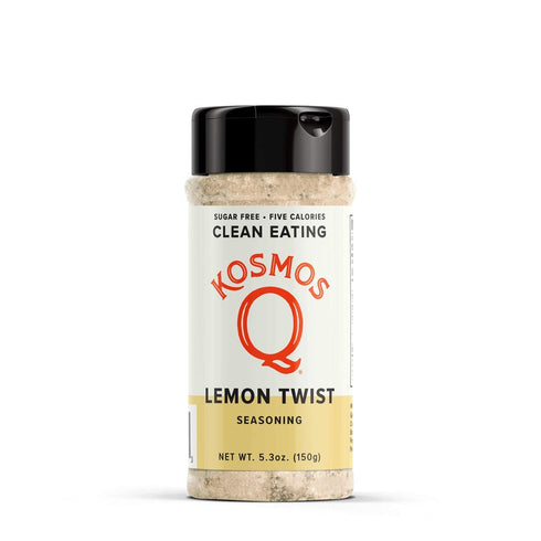 Kosmos Q Lemon Twist Seasoning, Zesty Lemon Pepper Spice Mix for Chicken, Fish, Veggies & More, 5.3 Oz Shaker Bottle