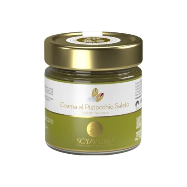 Scyavuru Salty Pistachio Cream, Premium Quality Sicilian Pistachio Cream, 200 grams