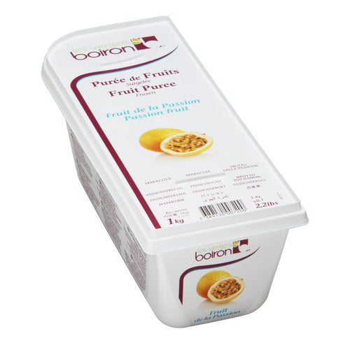 Les Vergers Boiron Passion Fruit Puree - Frozen - 100% Fruit - 2.2Lbs - Kosher