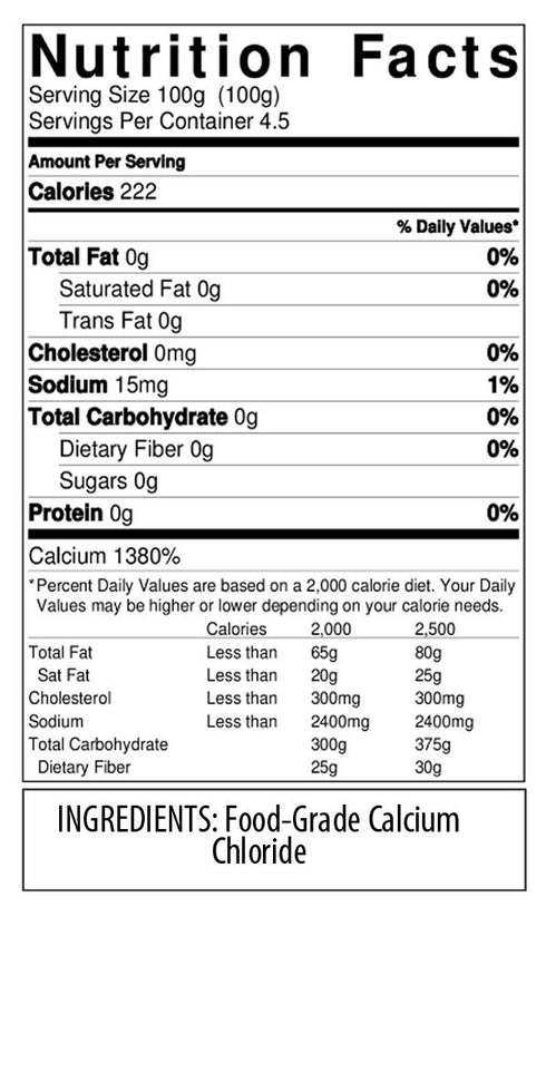 Calcium Chloride by Cape Crystal Brands - Kosher Certified, 8-oz