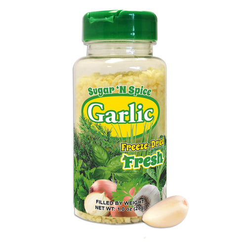 Sugar 'N Spice Premium Freeze-Dried Herbs & Spices - Strong Aroma and Fresh Flavor (Garlic, 1 Ounce)