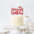 Red Glitter Happy 21st Birthday Cake Topper - 21Sign Cake Topper, Cheers to 21 Years Party Supplies
