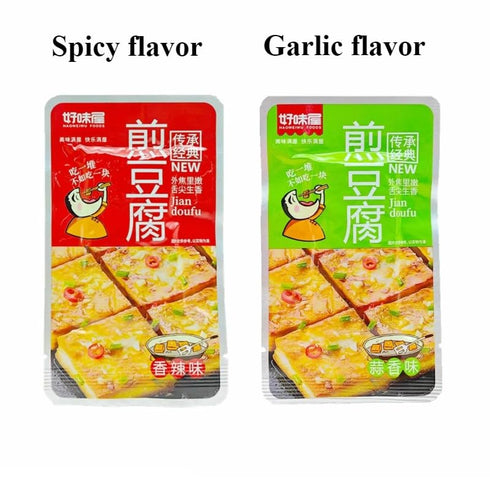 Sivia pack, (30 packs) Tender stir fried tofu, spicy dried bean curd, healthy soy products, garlic soft tofu, instant