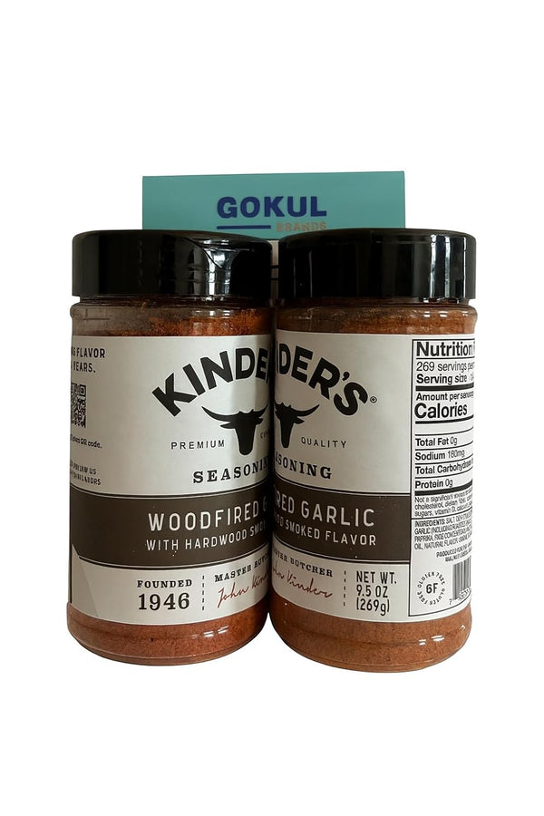 GOKUL BRANDS Woodfired Garlic Powder Seasoning - Gluten Free, NON-GMO, No Added MSG, Made