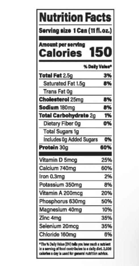 Generic (12 Pack, 30g 1g 150 10 12-11 Oz Package, Strawberry) Milk Shake, Filtered Protein Sugar, Calories, Vitamins