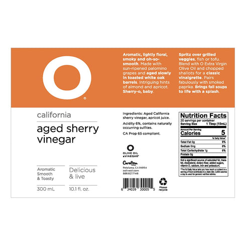 10.1 Oz Aged Sherry Vinegar, Fl by O Olive