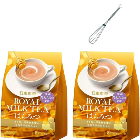 Jinkyoerr Nitto Royal Milk Tea Japanese Honey Flavor 16 Servings (8 Sticks x