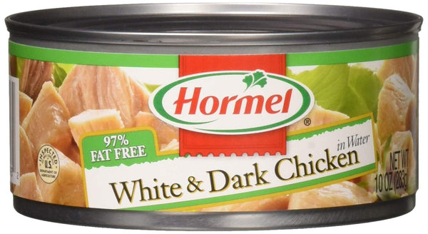 Hormel White & Dark Chicken in Water 95% Fat Free, 10 Ounce,