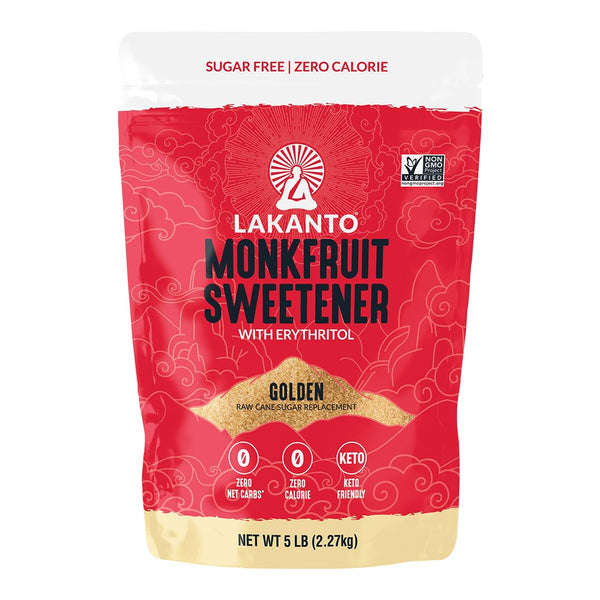 Lakanto Golden Monk Fruit Sweetener with Erythritol - Raw Cane Sugar Substitute,