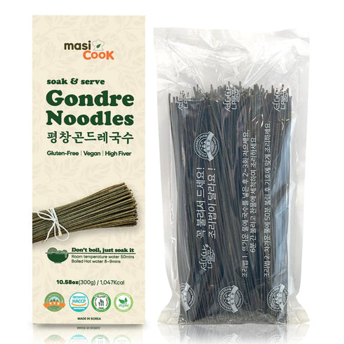 300g (10.58oz), 1,047Kcal masi Cook Pyeongchang Gondre Noodles Non fried Guksu, Noodle Korean Food