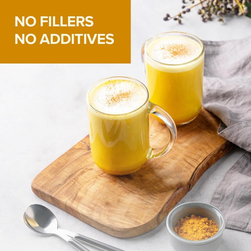 VAHDAM Golden Milk Powder, Turmeric Ginger Latte Mix, 100g, Caffeine-Free, Brew Hot or Iced Tea