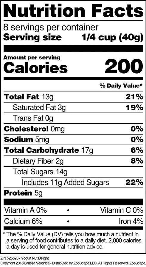 Larissa Veronica (16 oz, 525623) 3 Pack Yogurt Nut Delight ZIN:
