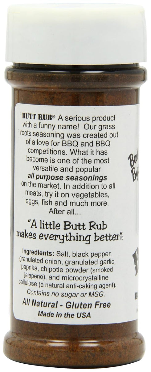 Butt Rub 4.5 oz Bad Byrons Barbeque Seasoning Shaker | Award-Winning All-Purpose Dry Rub for Pork, Chicken, Beef