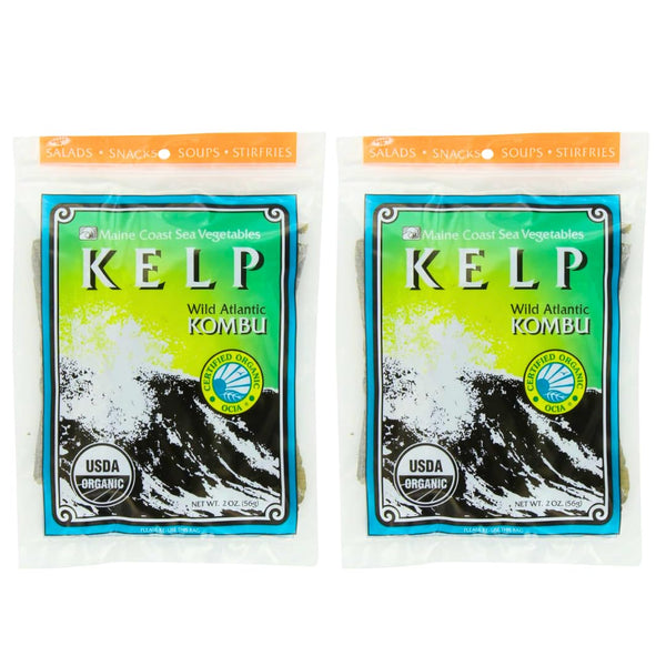 Maine Coast Sea Vegetables Kombu Sugar Kelp Leaf Bag | Organic Seaweed