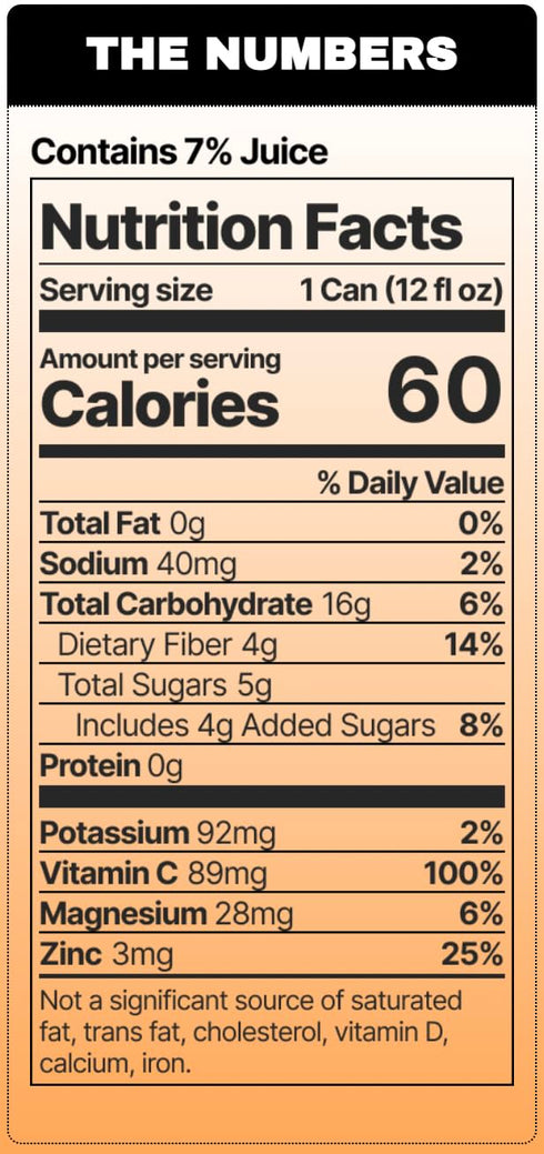 100% 12 oz Pack 12 Dont Drink - Orange Creamsicle - Prebiotic Soda - Electrolytes, Vitamin C, Turmeric - fl Cans
