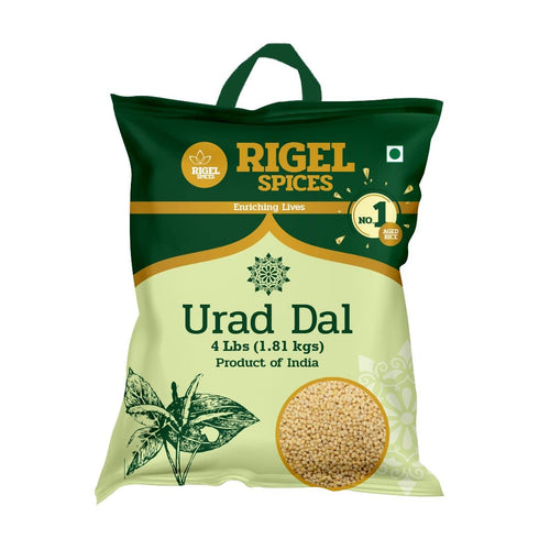 Rigel Spices | Urad Dal (4 Pounds) | Whole white | Rich