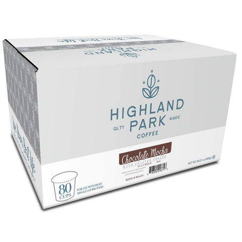 80 Count Highland Park Coffee Single Serve Coffee Pods, Chocolate Mocha, Chocolate Mocha