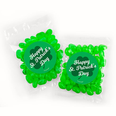 12 Pack St. Patrick's Day Stickered Goodie Bag Favors Filled With Green