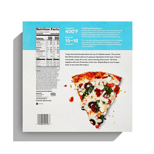 365 by Whole Foods Market 13.5 OZ Mediterranean Thin Crust Pizza