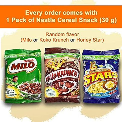 Nestle Nestum 3-in-1 1-Pack 30 14 All Family Instant Cereal Milk Drink and Snack Bundle (Milo or Koko Krunch, g) - Low